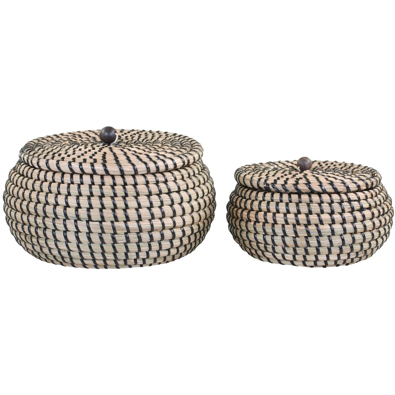 Chic Antique York Basket With Lid Set/2