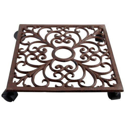 Cast Iron Square Plant Trolley