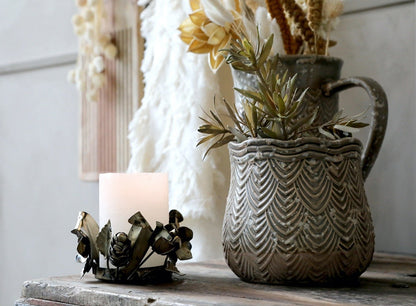 Valence Rounded Flowerpot Fan Pattern, Medium