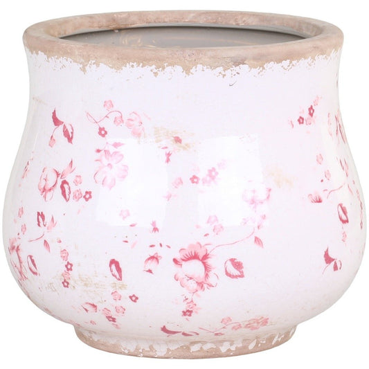 Cannes Flowerpot Floral Motif, Small