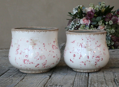 Cannes Flowerpot Floral Motif, Small