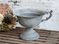 Antique Zinc Centrepiece on Foot With Handle