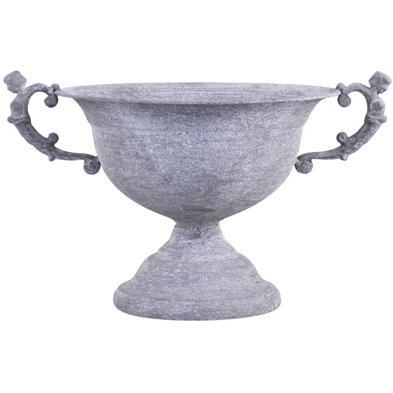 Antique Zinc Centrepiece on Foot With Handle