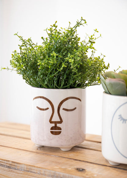 KitchenCraft Mini Planter with Terracotta Face Design