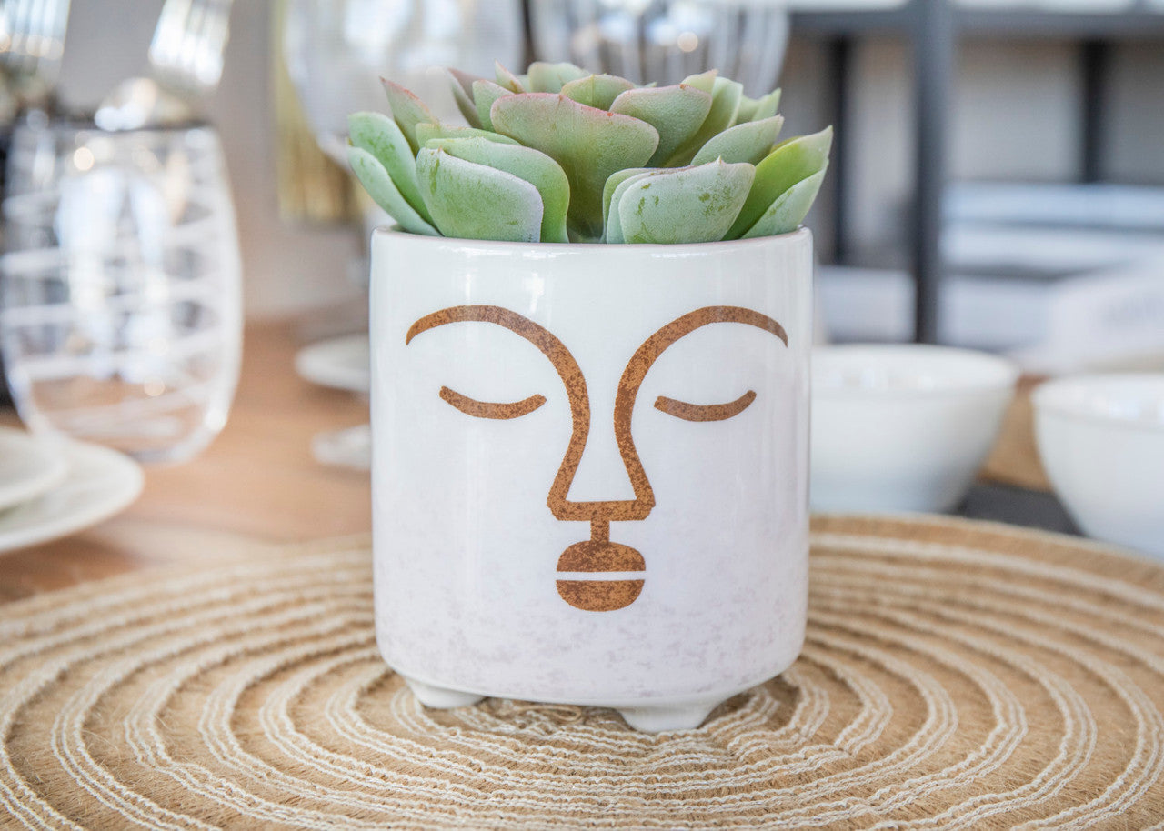 KitchenCraft Mini Planter with Terracotta Face Design